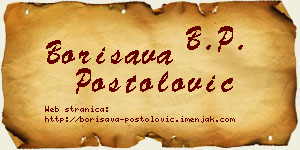 Borisava Postolović vizit kartica